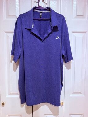adidas Men's Purple Golf Polo with Subtle Logo